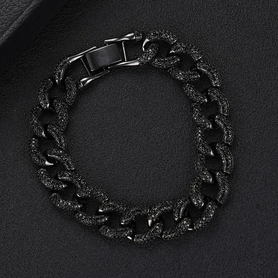 Luxury Chunky Link Bracelet For Women Wedding Full Cubic Zircon Crystal CZ Dubai Bracelet Party Jewelry 2020