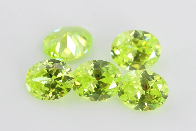 Cubic Zirconia Stone Multicolor Oval Shape Brilliant Cut Loose CZ Stones Synthetic Gems Beads For Jewelry 2x3~13x18mm AAAAA