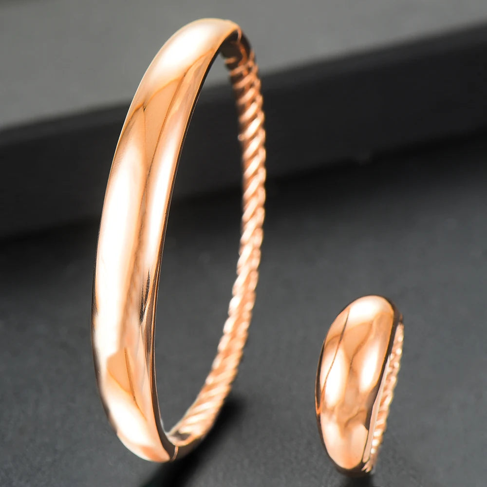 Trendy Luxury Stackable Bangle Cuff For Women Wedding Full Cubic Zircon Crystal CZ Dubai Silver Color Party Bracelet 2023