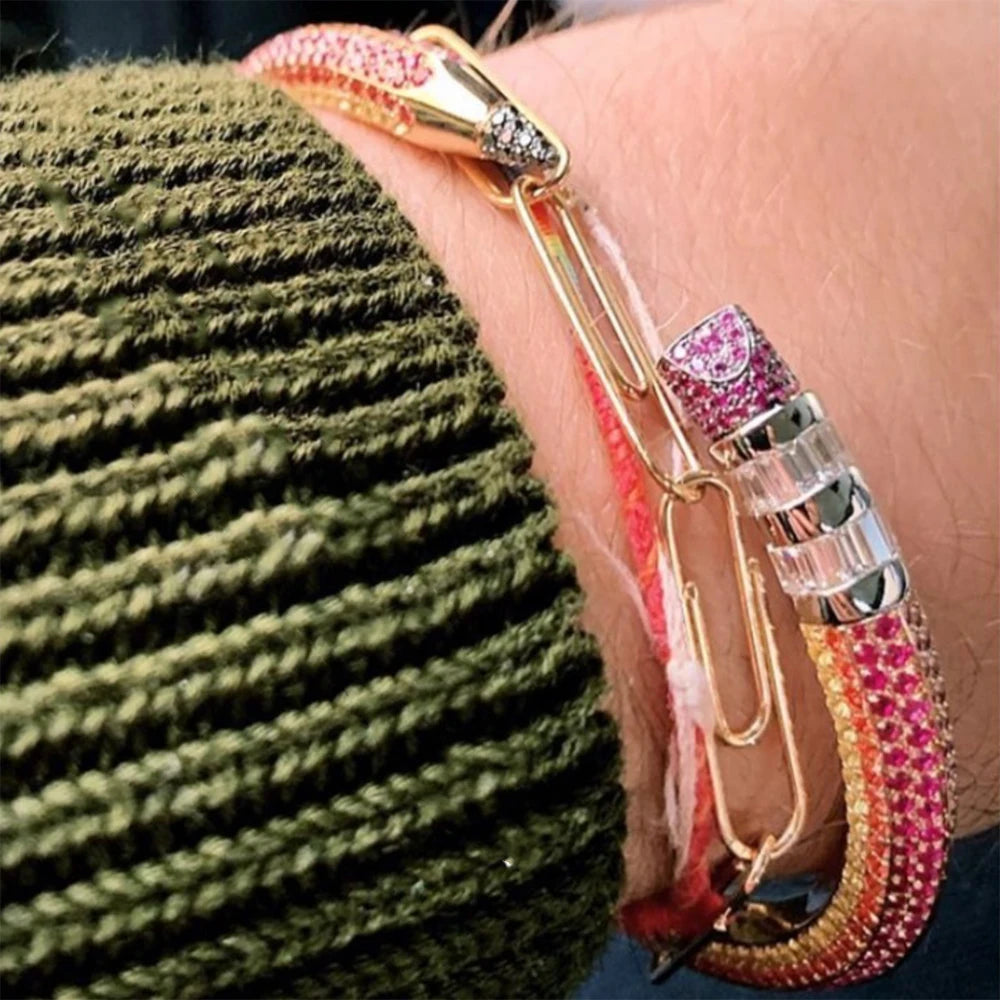 Trendy Pencil Designs Bangle Cuff For Women Wedding Full Cubic Zircon Crystal CZ Dubai Silver Color Party Bracelet 2022