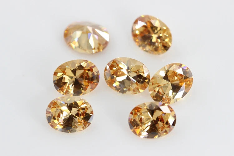 Cubic Zirconia Stone Multicolor Oval Shape Brilliant Cut Loose CZ Stones Synthetic Gems Beads For Jewelry 2x3~13x18mm AAAAA