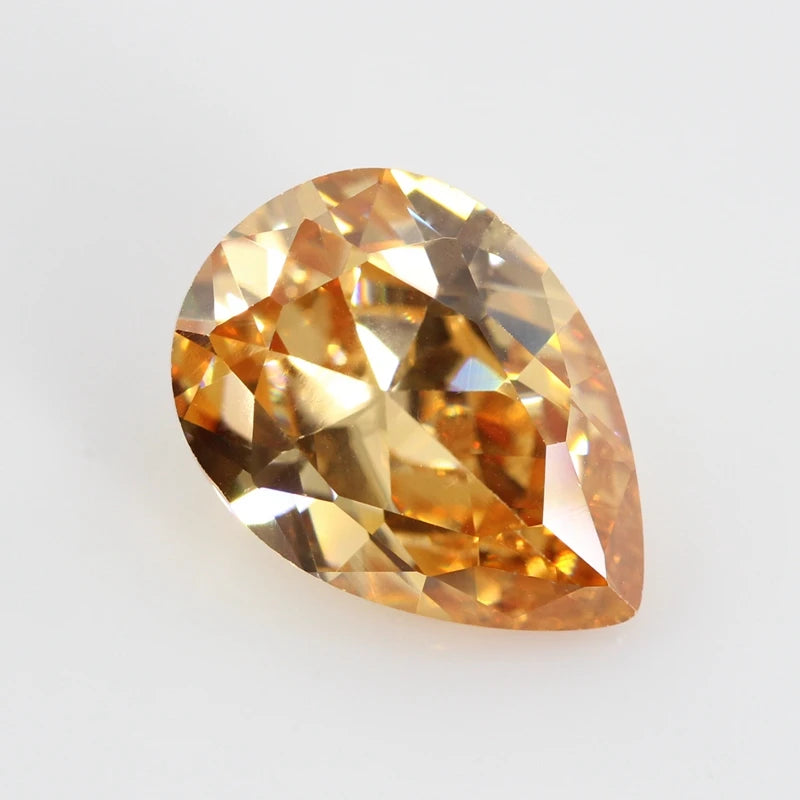 Cubic Zirconia Stone Multicolor Pear Shape Brilliant Cut Loose CZ Stones Synthetic Gems Beads For Jewelry 2x3~13x18mm AAAAA
