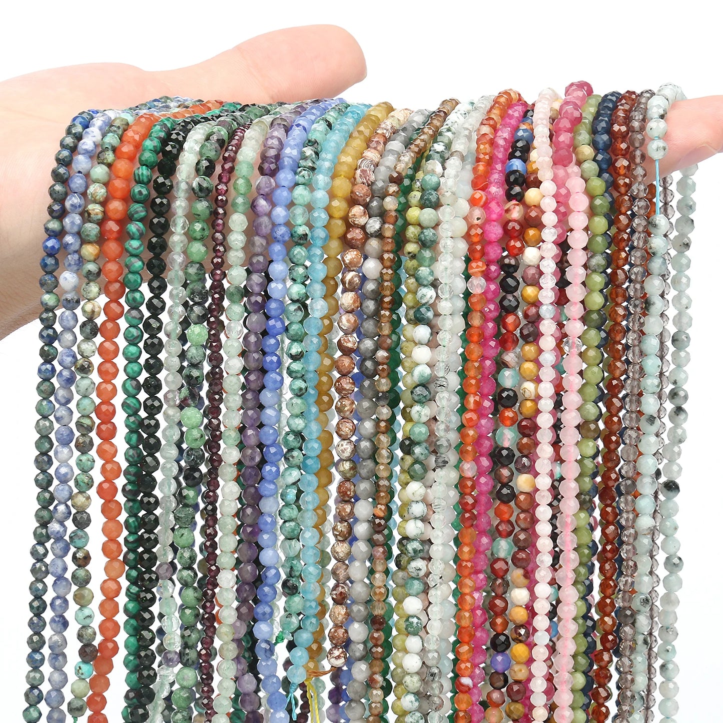 2/3/4mm Faceted Natural Epidote Zoisite Africa Turquoises Malachite Beads For Jewelry Making DIY Bracelet Waist Beads Chain