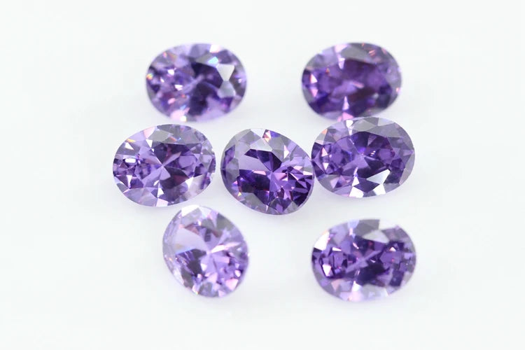 Cubic Zirconia Stone Multicolor Oval Shape Brilliant Cut Loose CZ Stones Synthetic Gems Beads For Jewelry 2x3~13x18mm AAAAA
