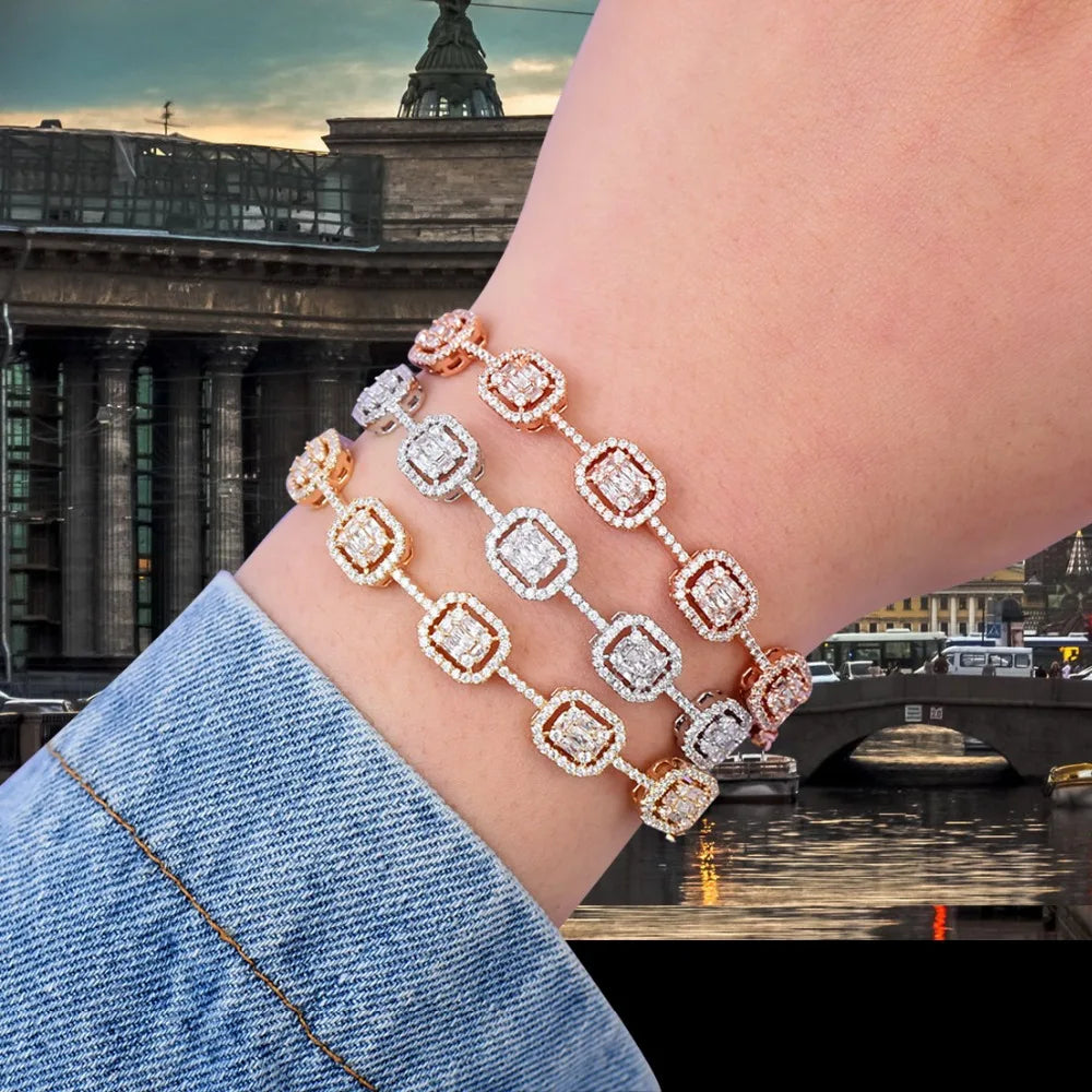 Spring Trendy Luxury Stackable Statement Bangle For Women Wedding Full Cubic Zircon Crystal CZ Dubai Bracelets 2019