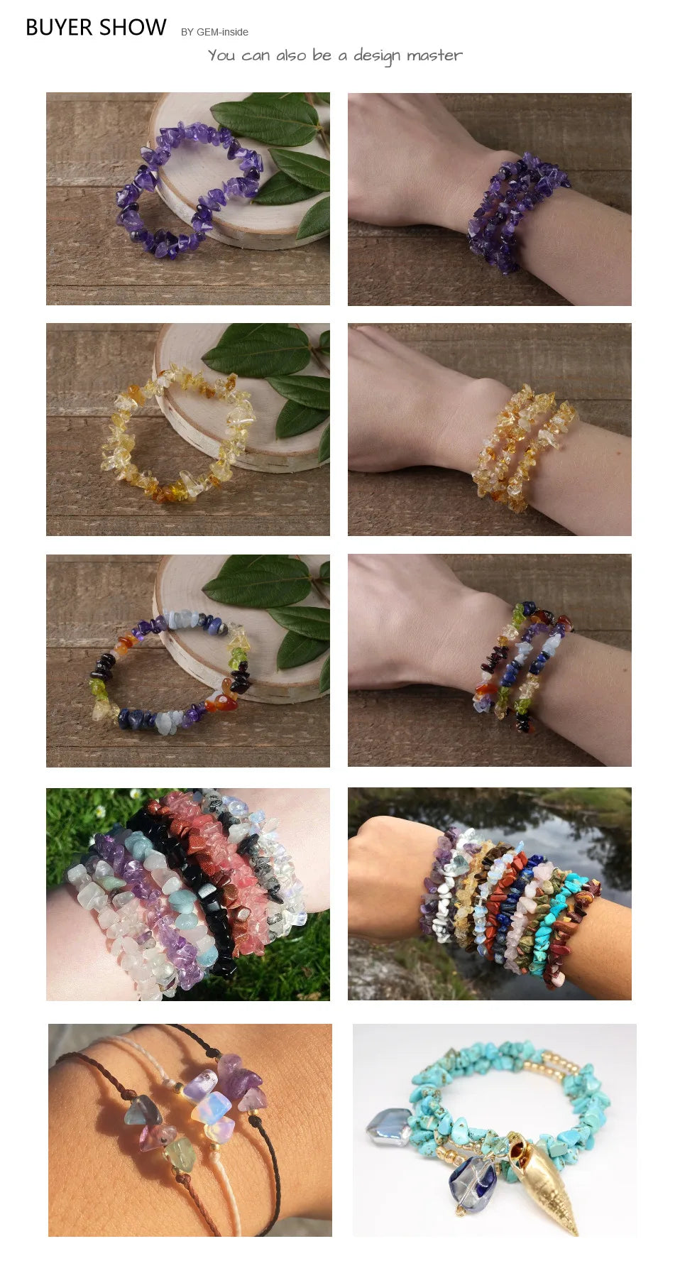 Natural Chips Shape Stone Beads Material Peridots Fluorite Malanchite Garnet Lapis Lazuli Ametrines Stand 34 Inch