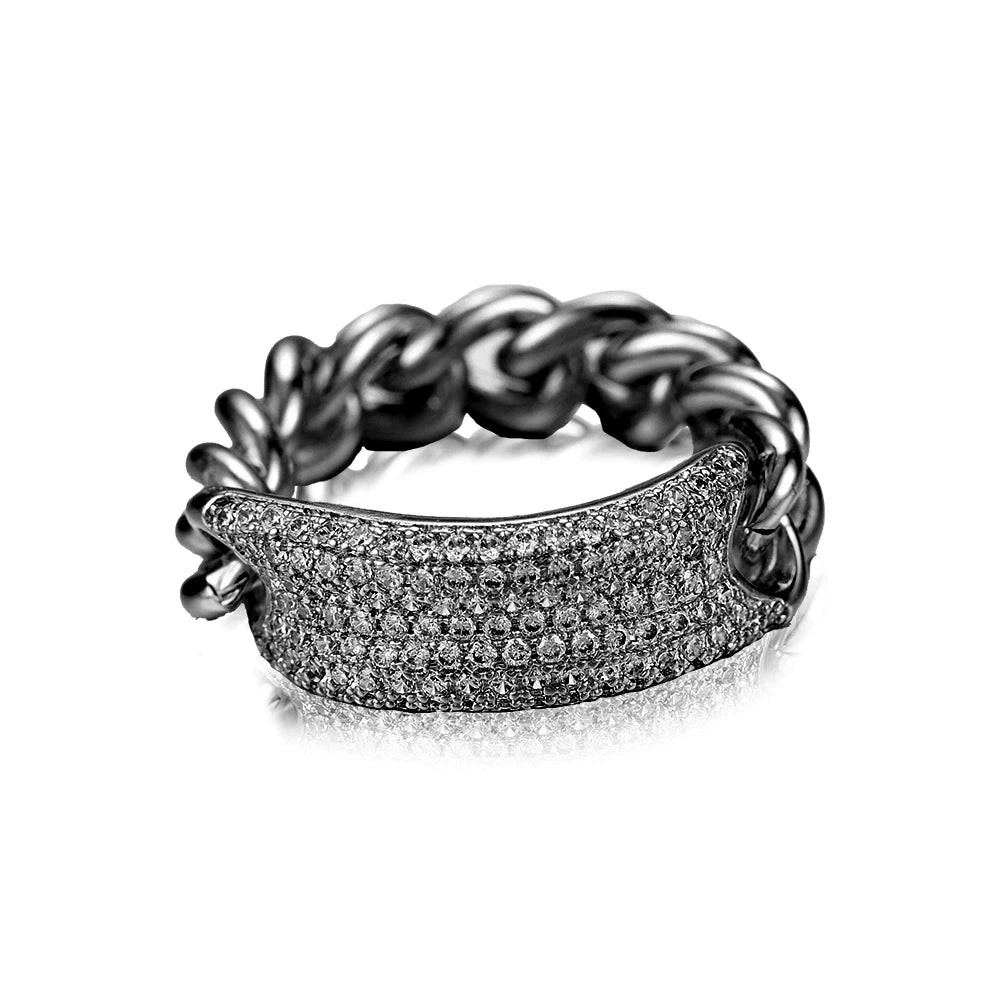 Trendy Punk Stacks Rings for Women Delicate Link Chain Rings Beads Charm Ring Bohemian Beach Jewelry 2019