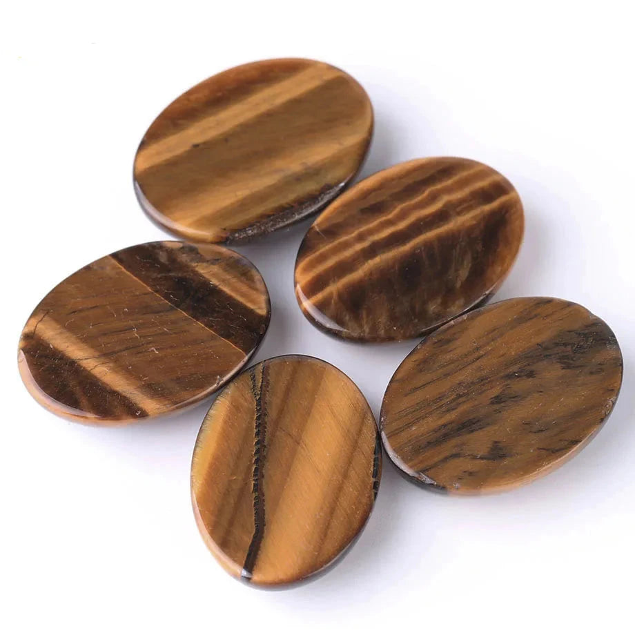 Yellow Tiger Eye Cabochon Bead Natural Stone CAB No Hole Fit DIY Handicrafts Reiki Jewelry Women Men Ring Bracelet F512