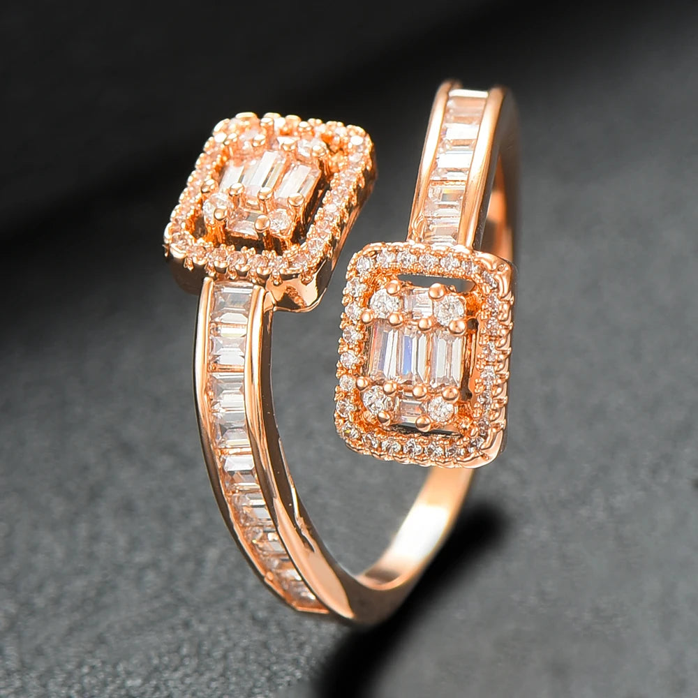 Luxury Stackable Cuff Bangles For Women Wedding Full AAA Cubic Zircon Crystal CZ Dubai Bridal Bracelets Party Jewelry 2022