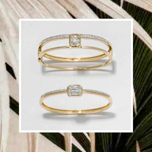 Trendy Geometry Design Stack Bangles For Women Wedding Full Cubic Zircon Crystal CZ Dubai Silver Color Party Bracelet 2020