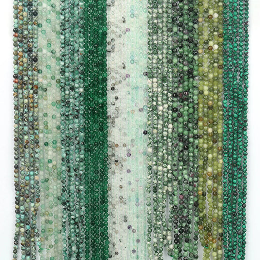 2/3/4mm Faceted Natural Epidote Zoisite Africa Turquoises Malachite Beads For Jewelry Making DIY Bracelet Waist Beads Chain