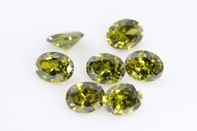 Cubic Zirconia Stone Multicolor Oval Shape Brilliant Cut Loose CZ Stones Synthetic Gems Beads For Jewelry 2x3~13x18mm AAAAA
