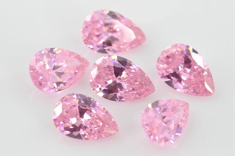 Cubic Zirconia Stone Multicolor Pear Shape Brilliant Cut Loose CZ Stones Synthetic Gems Beads For Jewelry 2x3~13x18mm AAAAA