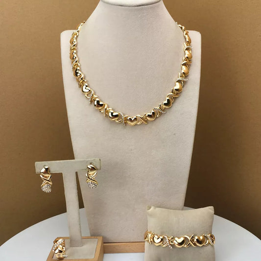 Heart Jewelry Hugs and Kisses Jewelry XOXO Jewelry African Fashion Jewelry for Women FHK10242