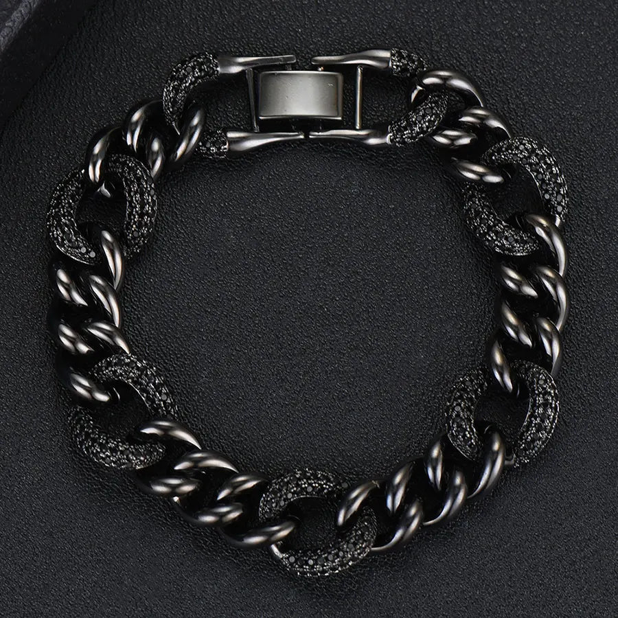 Luxury Chunky Link Bracelet For Women Wedding Full Cubic Zircon Crystal CZ Dubai Bracelet Party Jewelry 2020