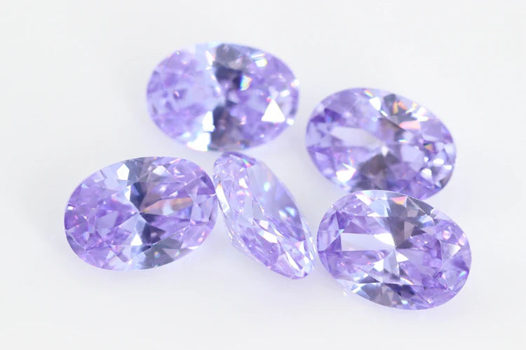 Cubic Zirconia Stone Multicolor Oval Shape Brilliant Cut Loose CZ Stones Synthetic Gems Beads For Jewelry 2x3~13x18mm AAAAA