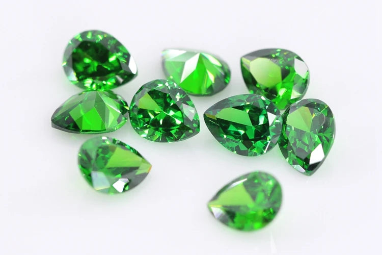 Cubic Zirconia Stone Multicolor Pear Shape Brilliant Cut Loose CZ Stones Synthetic Gems Beads For Jewelry 2x3~13x18mm AAAAA