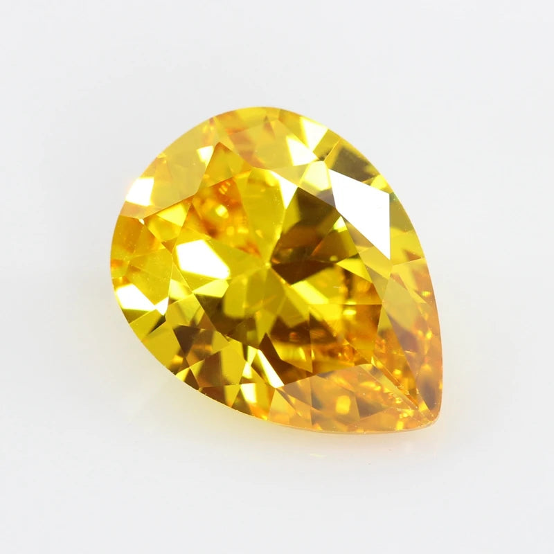 Cubic Zirconia Stone Multicolor Pear Shape Brilliant Cut Loose CZ Stones Synthetic Gems Beads For Jewelry 2x3~13x18mm AAAAA