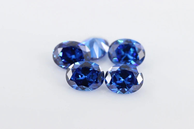 Cubic Zirconia Stone Multicolor Oval Shape Brilliant Cut Loose CZ Stones Synthetic Gems Beads For Jewelry 2x3~13x18mm AAAAA