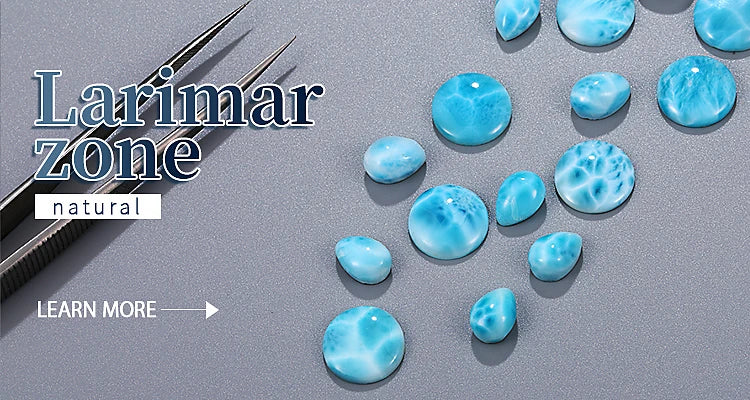 New Trend 925 Sterling Silver Natural Gemstones Larimar Ring for Women Geometry Design Classic Simple Female Jewelry Dating