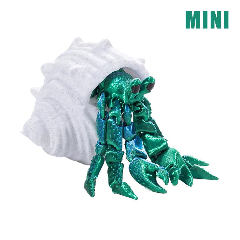 3D Printing Toys Hermit Crab Joint Movable Model Novelty Adult Toy Anti-stress Figurine Miniature Desk Accessories Birthday