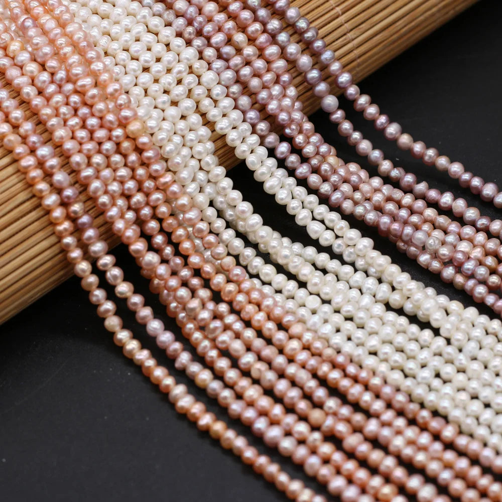 Natural Freshwater Pearl Beads Potato Shape Loose Beads For jewelry making DIY necklace and bracelet accessories Size 3-3.5mm