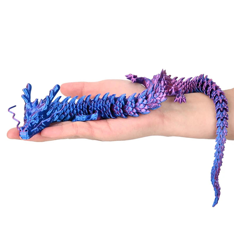 3D Printed Gem Dragon Egg Rotatable Articulated Dragons Toys Desktop Craft Ornament Gifts for Kids Office Home Table Decor