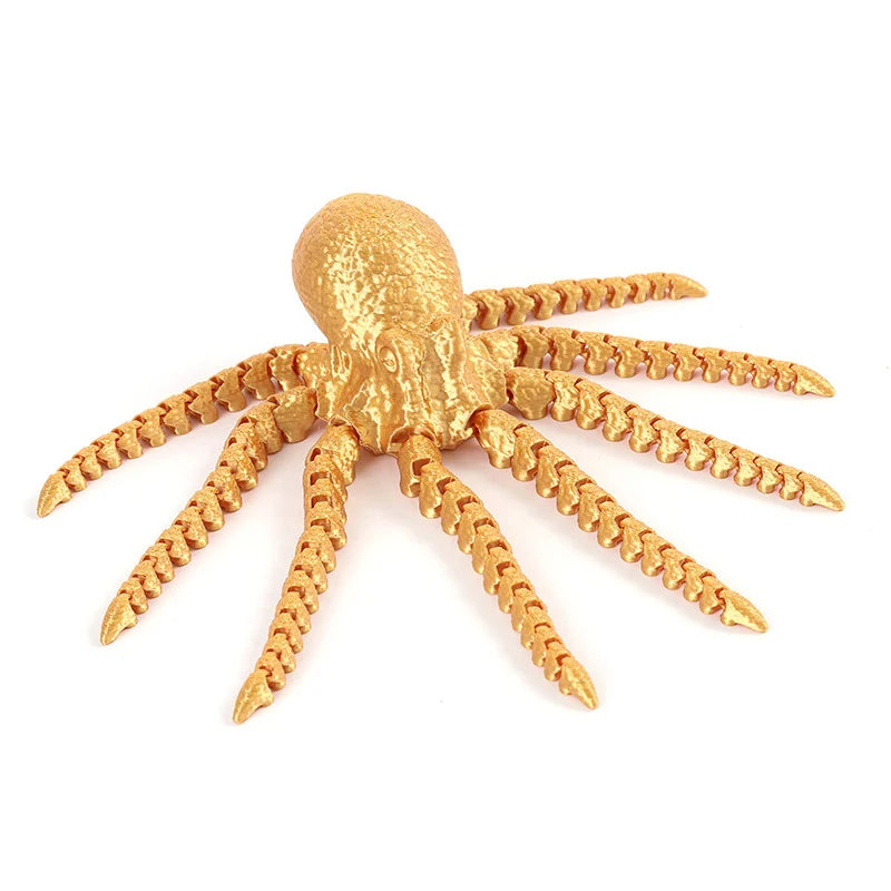 3D Printed Models Spider Octopus Snake Figurine Movable Joint Simulation Toys Creative Desktop Ornaments Toy Colorful Crafts