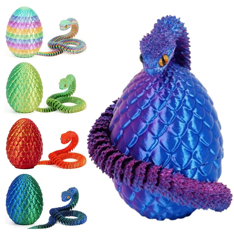 3D Printed Models Spider Octopus Snake Figurine Movable Joint Simulation Toys Creative Desktop Ornaments Toy Colorful Crafts