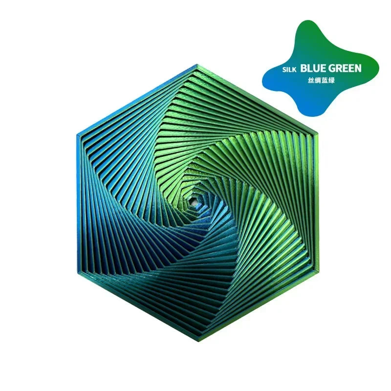 3D Printed Fractal Fidget Hexagon 7cm Portable Playing Sensory Anti-stress Toy Desktop Ornament Kid Toy Visual Toys
