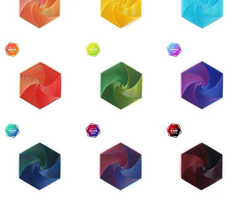 3D Printed Fractal Fidget Hexagon 7cm Portable Playing Sensory Anti-stress Toy Desktop Ornament Kid Toy Visual Toys