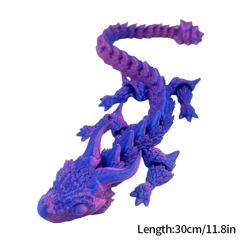 3D Printed Dragon Flexible Movable Dragons with Wings Creative Bee Toys Rotatable Articulated Dragon 3d Printed Figures
 Decor