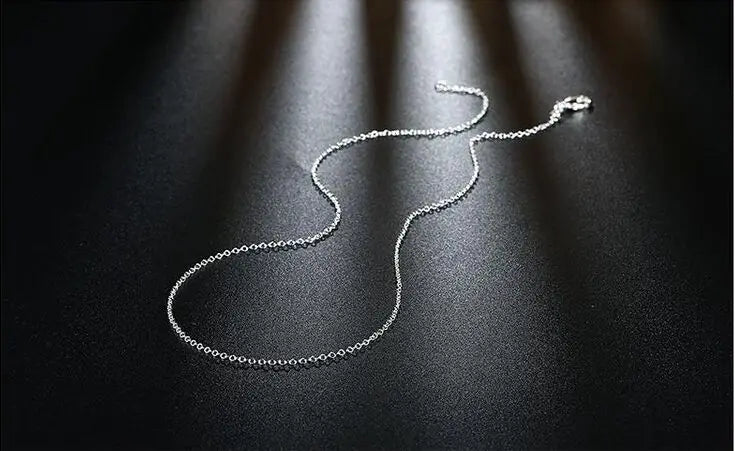10pcs/lot Promotion! wholesale 925 sterling silver necklace, silver fine jewelry Rolo Chain 1mm Necklace 16 18 20 22 24"