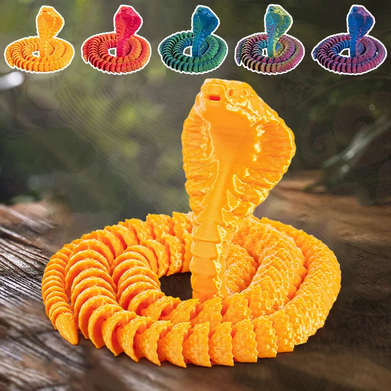 3D Printed Models Spider Octopus Snake Figurine Movable Joint Simulation Toys Creative Desktop Ornaments Toy Colorful Crafts