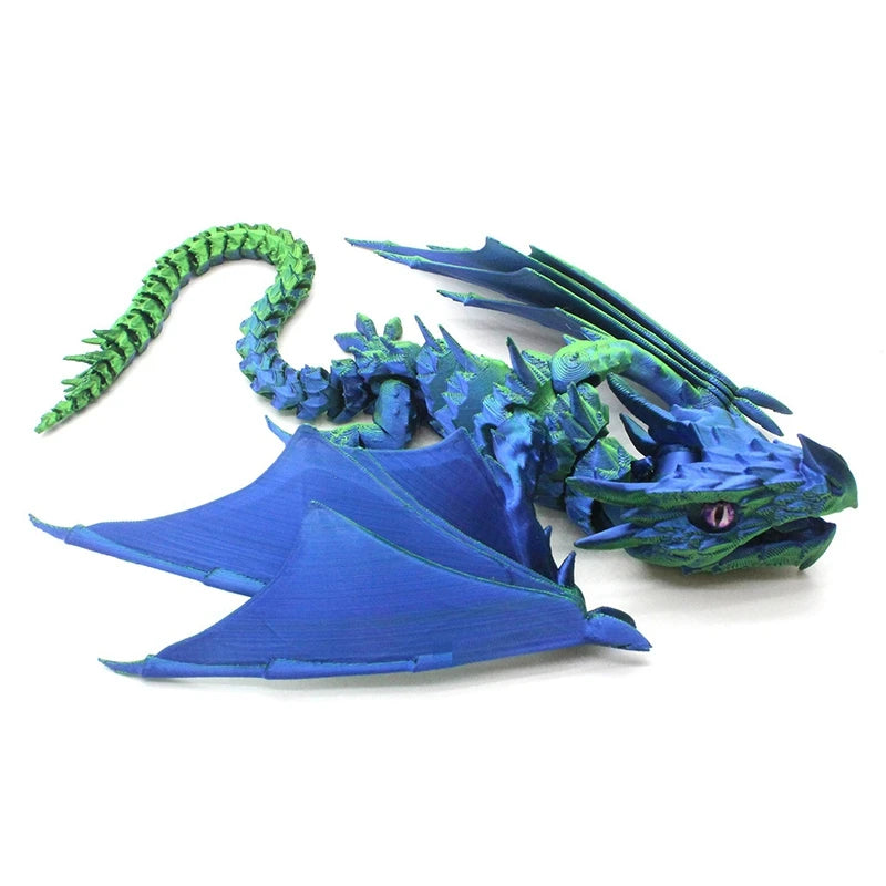 3D Printed Dragon Flexible Movable Dragons with Wings Creative Bee Toys Rotatable Articulated Dragon 3d Printed Figures
 Decor