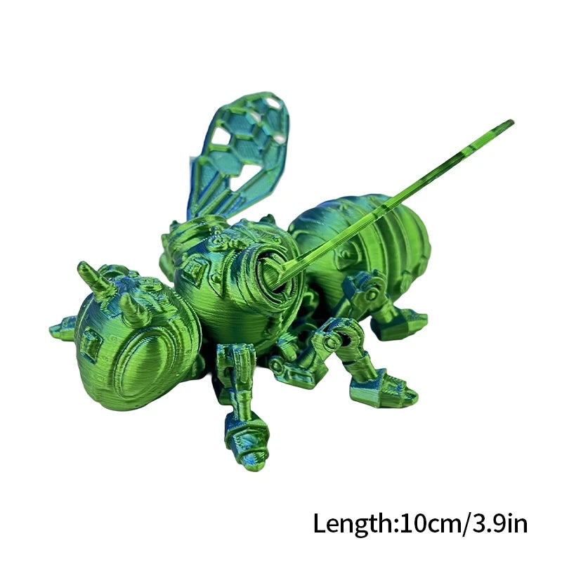 3D Printed Dragon Flexible Movable Dragons with Wings Creative Bee Toys Rotatable Articulated Dragon 3d Printed Figures
 Decor