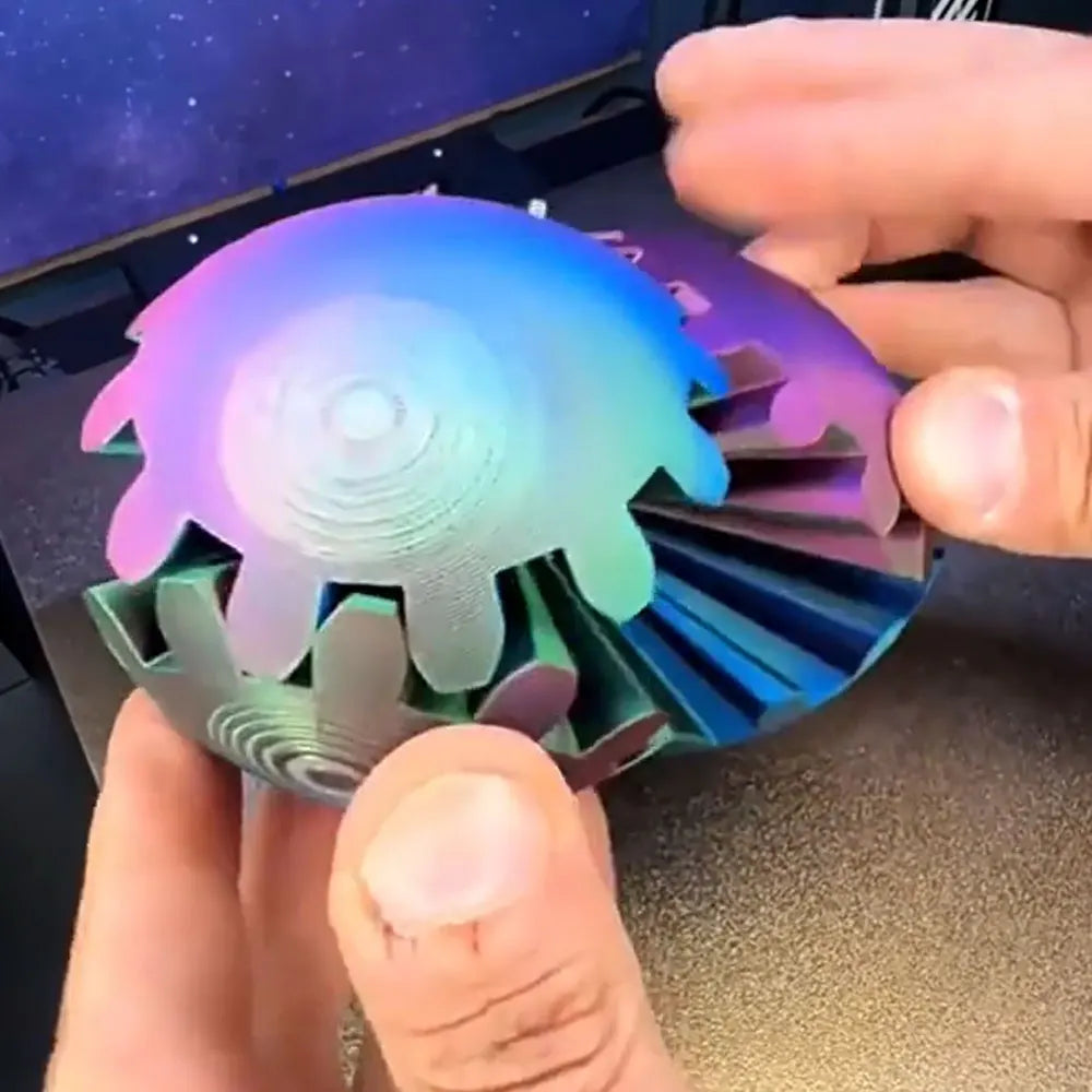 3D Printed Gear Ball Rotating Toy Desktop Decorative Model Ornaments Boys Birthday Gift New Hottest Fidget Item