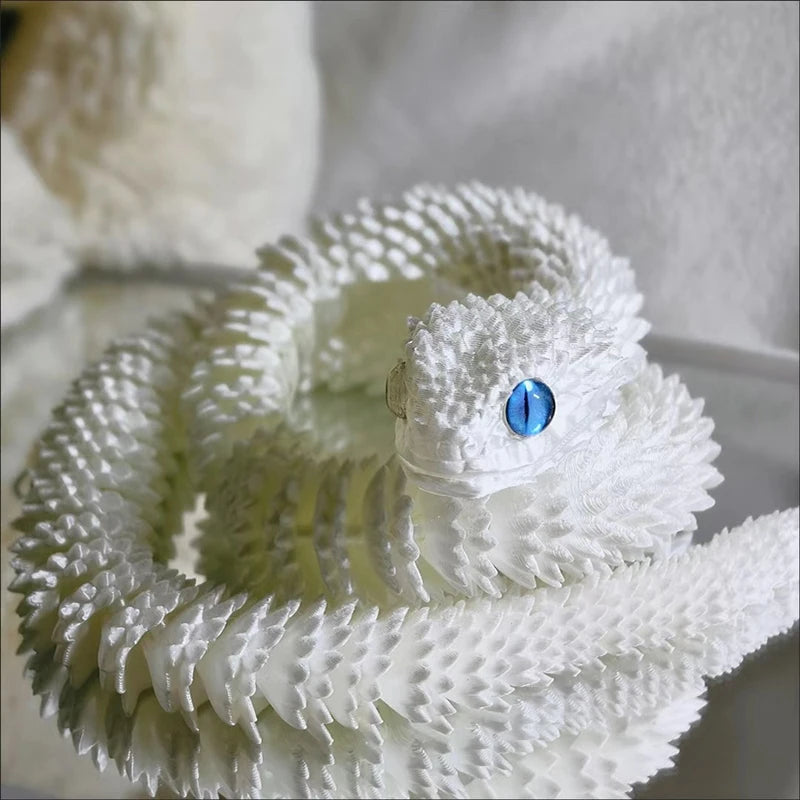 3D Printed Snake Movable Joint Fidget Toy Figurine Simulation Snake Office Desktop Ornament 2025 New Year Gifts Crafts Gift