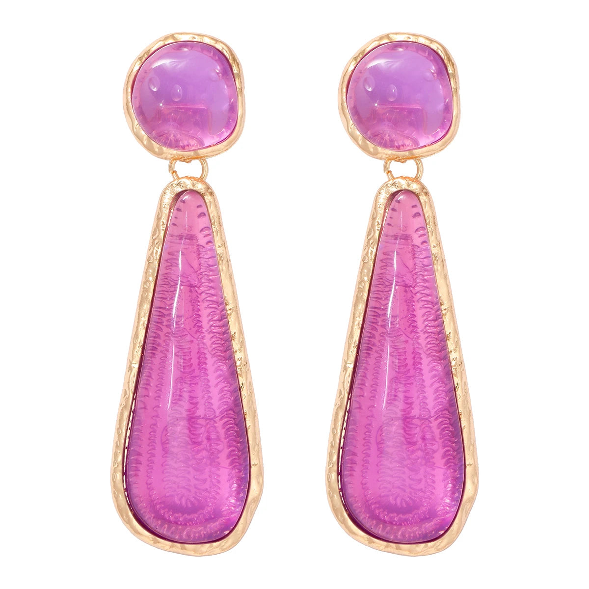 2024 Trend New Elegant Purple Series 38 Kinds Style Acrylic Rhinestone Tassel Earrings for Women Statement Jewelry Wholesale