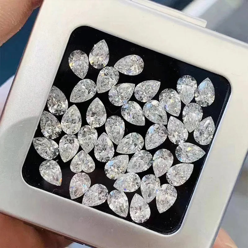 [ Full Size 0.1-20ct ] D Color VVS1 GRA Pear Cut Moissanite Loose Stone Wholesale Lab Grown Super White  Moissanite Diamonds