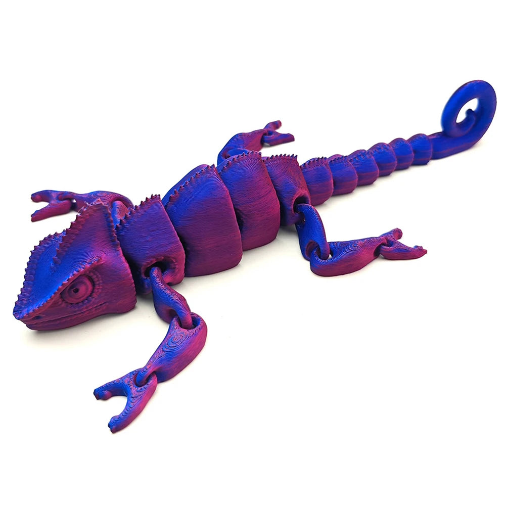 3D Printed Lizard Articulated Models Flexible Joint Animal Lacertid Figurines Small Toys 3D Lizard Model Home Tabletop Ornaments