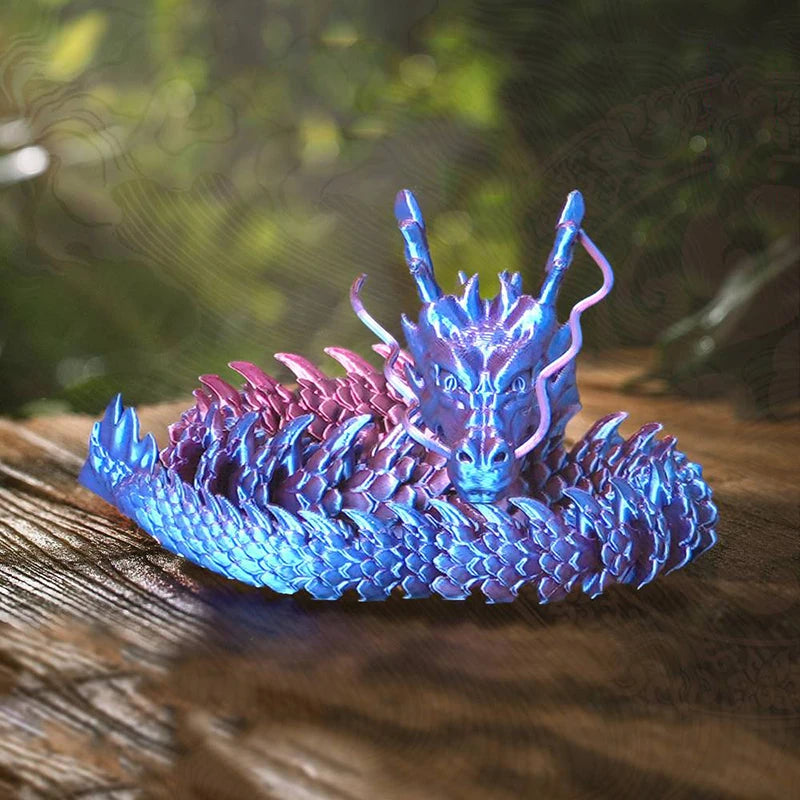 3D Printed Gem Dragon Egg Rotatable Articulated Dragons Toys Desktop Craft Ornament Gifts for Kids Office Home Table Decor