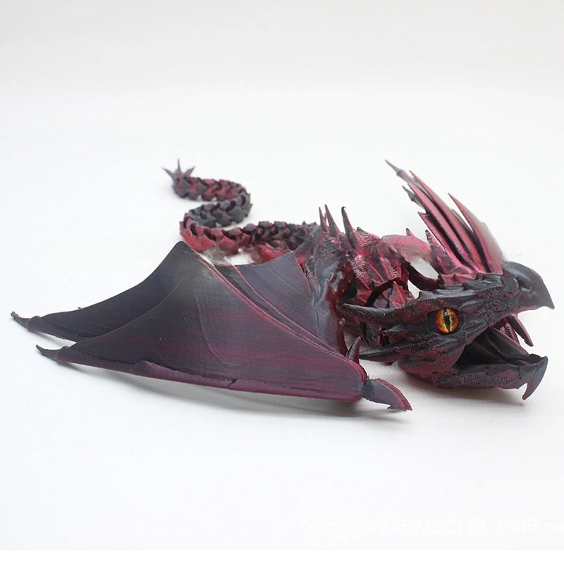 3D Printed Dragon Flexible Movable Dragons with Wings Creative Bee Toys Rotatable Articulated Dragon 3d Printed Figures
 Decor
