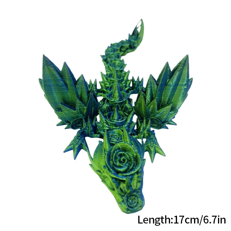 3D Printed Dragon Flexible Movable Dragons with Wings Creative Bee Toys Rotatable Articulated Dragon 3d Printed Figures
 Decor