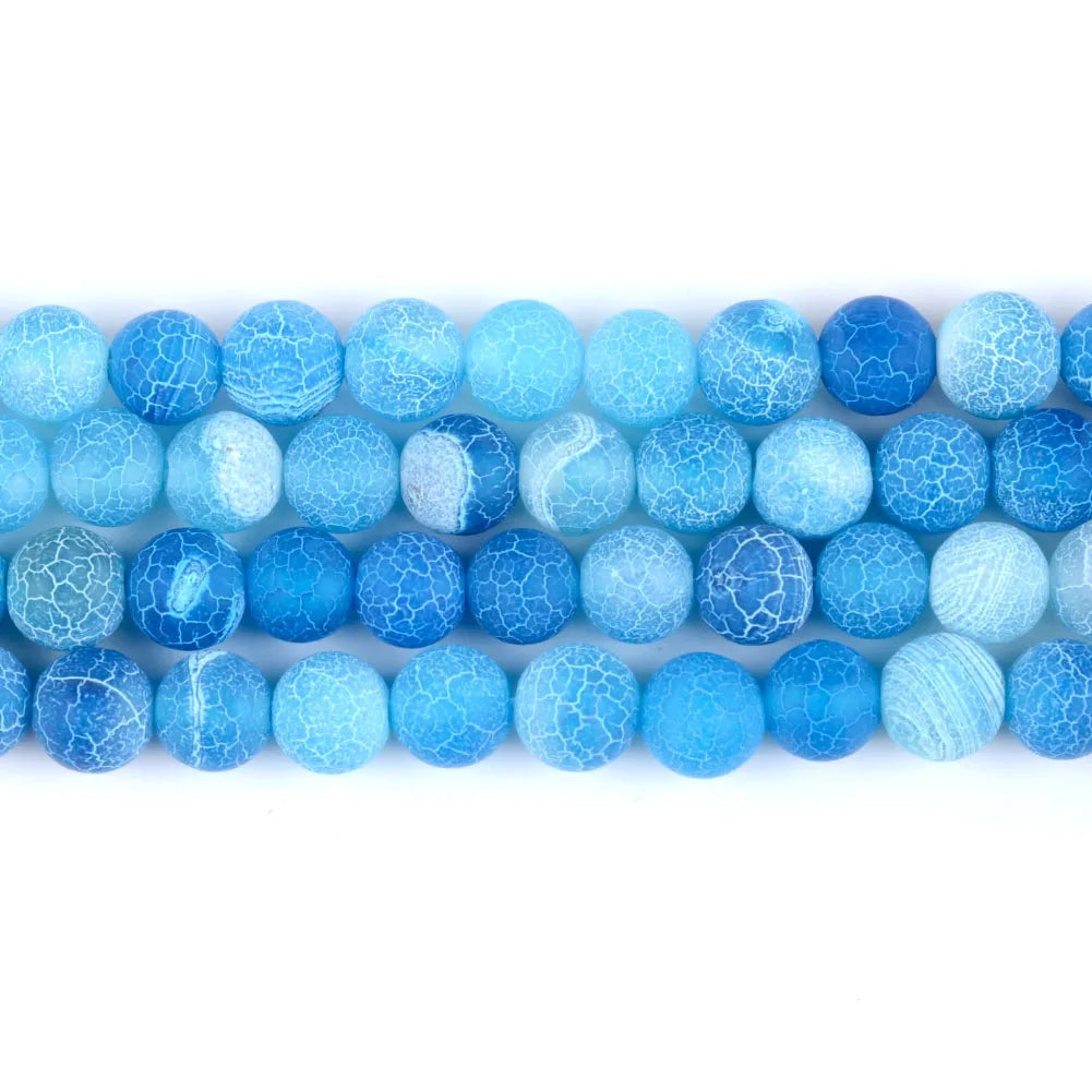 45 Style Natural Stone Beads Blue Chalcedony Crystal Glass Gemstone Jades Agate Beads Jewelry Making DIY Handmade Bracelet 15‘’