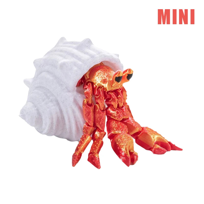 3D Printing Toys Hermit Crab Joint Movable Model Novelty Adult Toy Anti-stress Figurine Miniature Desk Accessories Birthday