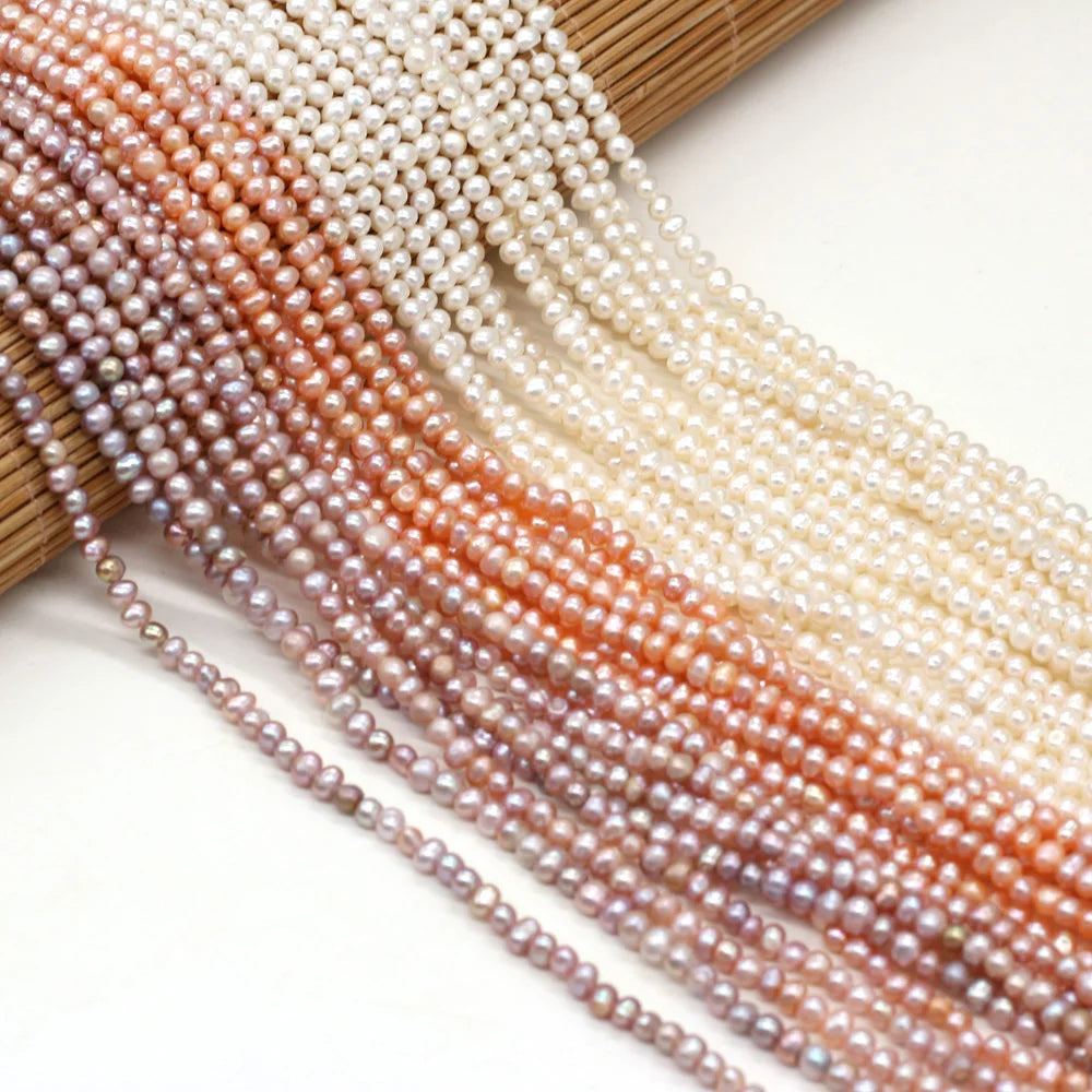 Natural Freshwater Pearl Beads Potato Shape Loose Beads For jewelry making DIY necklace and bracelet accessories Size 3-3.5mm