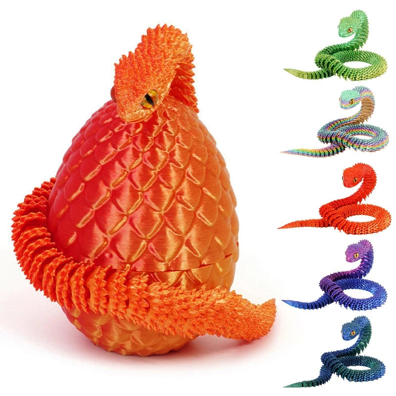 3D Printed Models Spider Octopus Snake Figurine Movable Joint Simulation Toys Creative Desktop Ornaments Toy Colorful Crafts