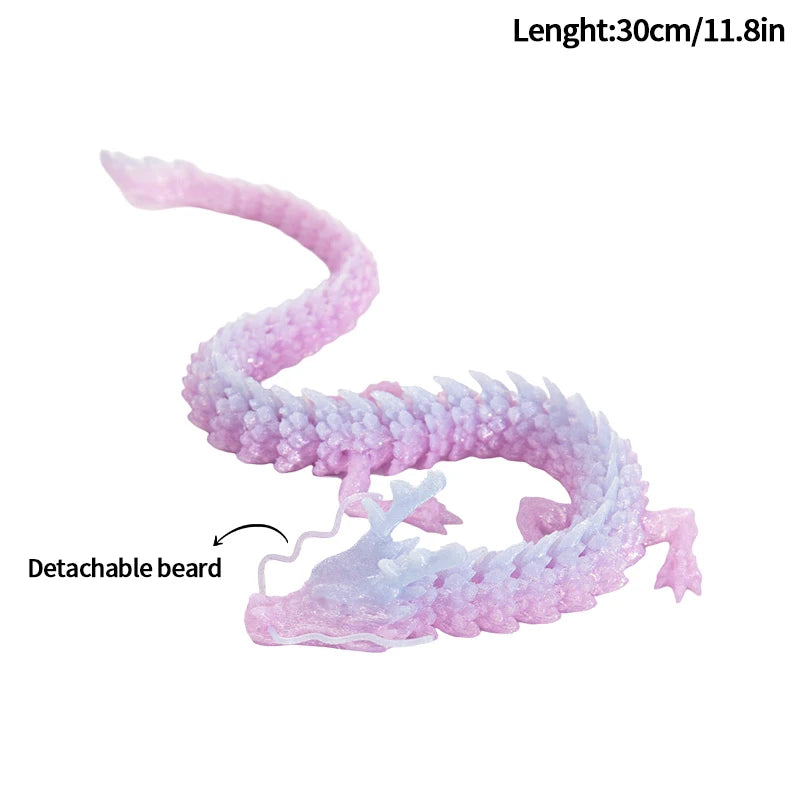 3D Printed Dragon Flexible Movable Dragons with Wings Creative Bee Toys Rotatable Articulated Dragon 3d Printed Figures
 Decor