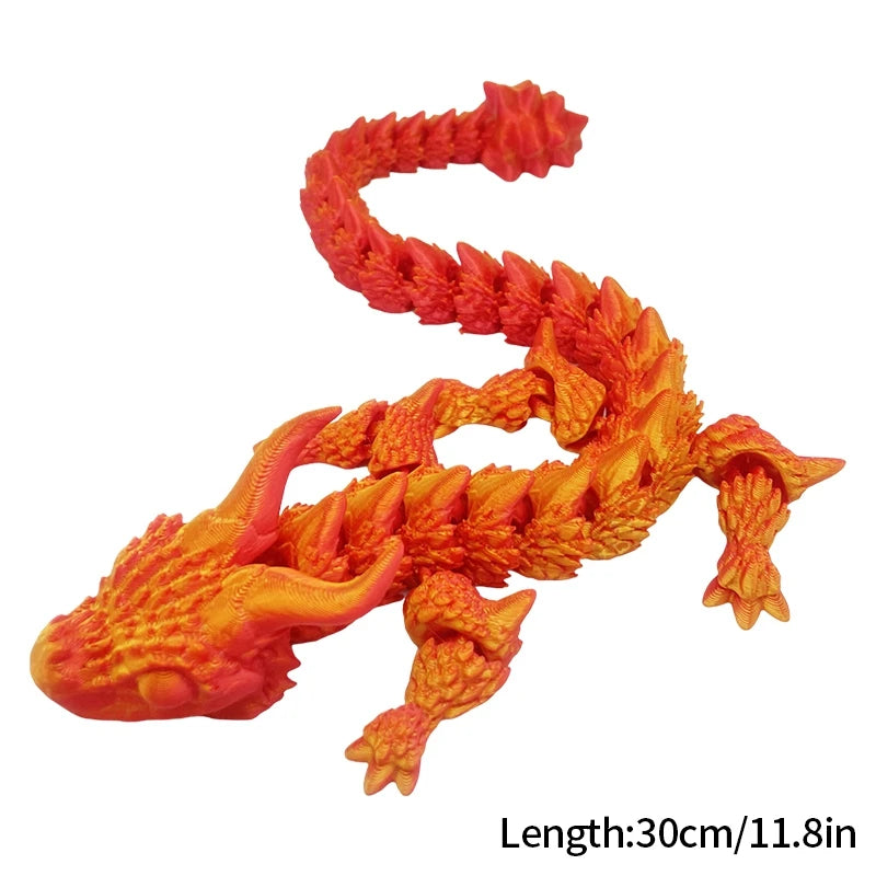 3D Printed Dragon Flexible Movable Dragons with Wings Creative Bee Toys Rotatable Articulated Dragon 3d Printed Figures
 Decor